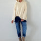 Lässiger Hoodie mit Statement Rückenprint "Pause" - beige