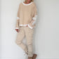 Oversized Sweater mit Strasskreuz - beige-ecru