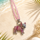 Kette Französische Bulldogge - rosa