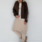 Jacke mit Streifen-Details - mokka (lieferbar ab ca.01.09.26)