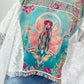 Shirt met print en kanten overlay - turquoise-wit-multicolor