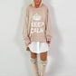 Oversized shirt model "KEEP CALM" - beige