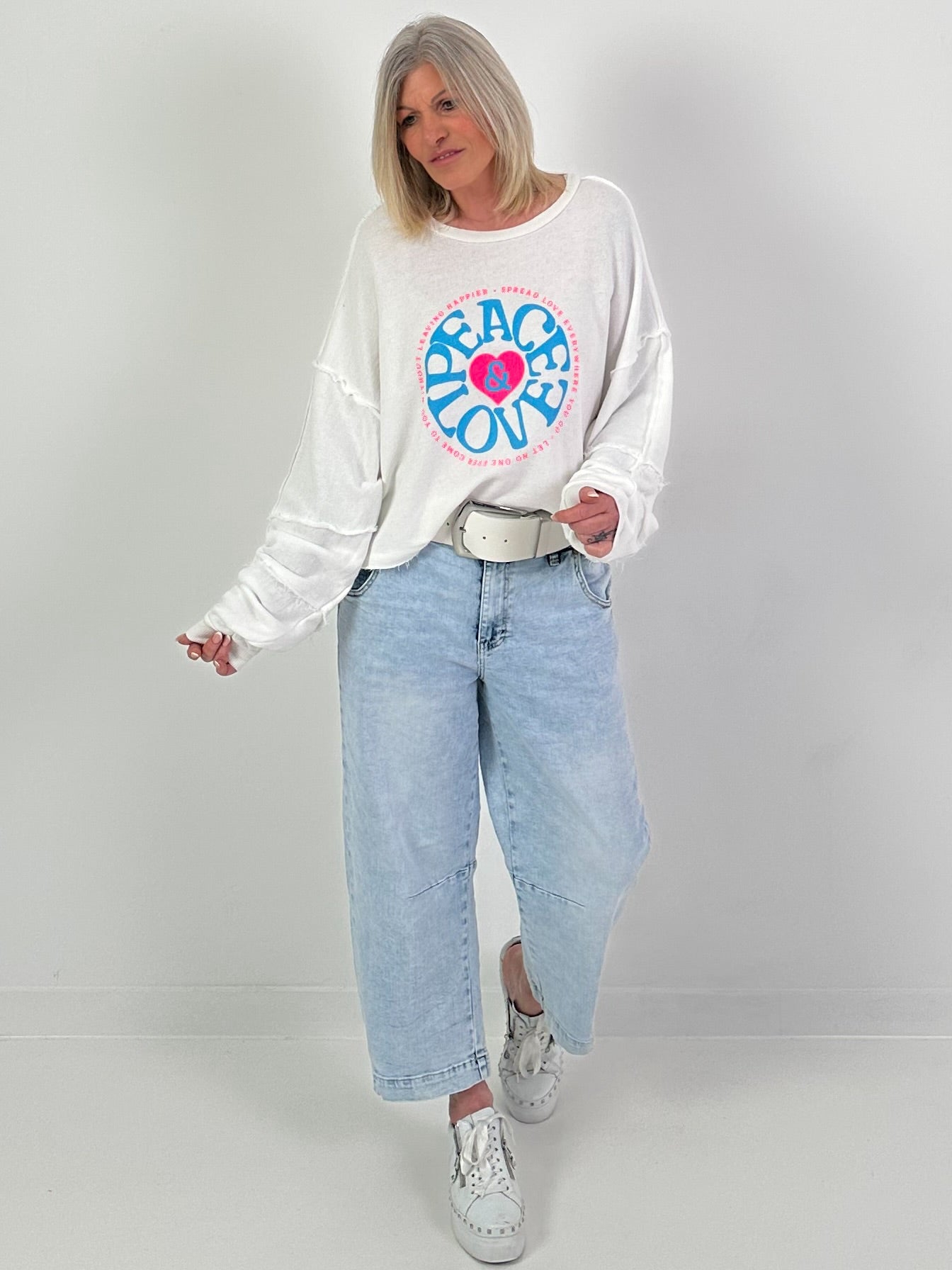 Peace&Love Sweater - white