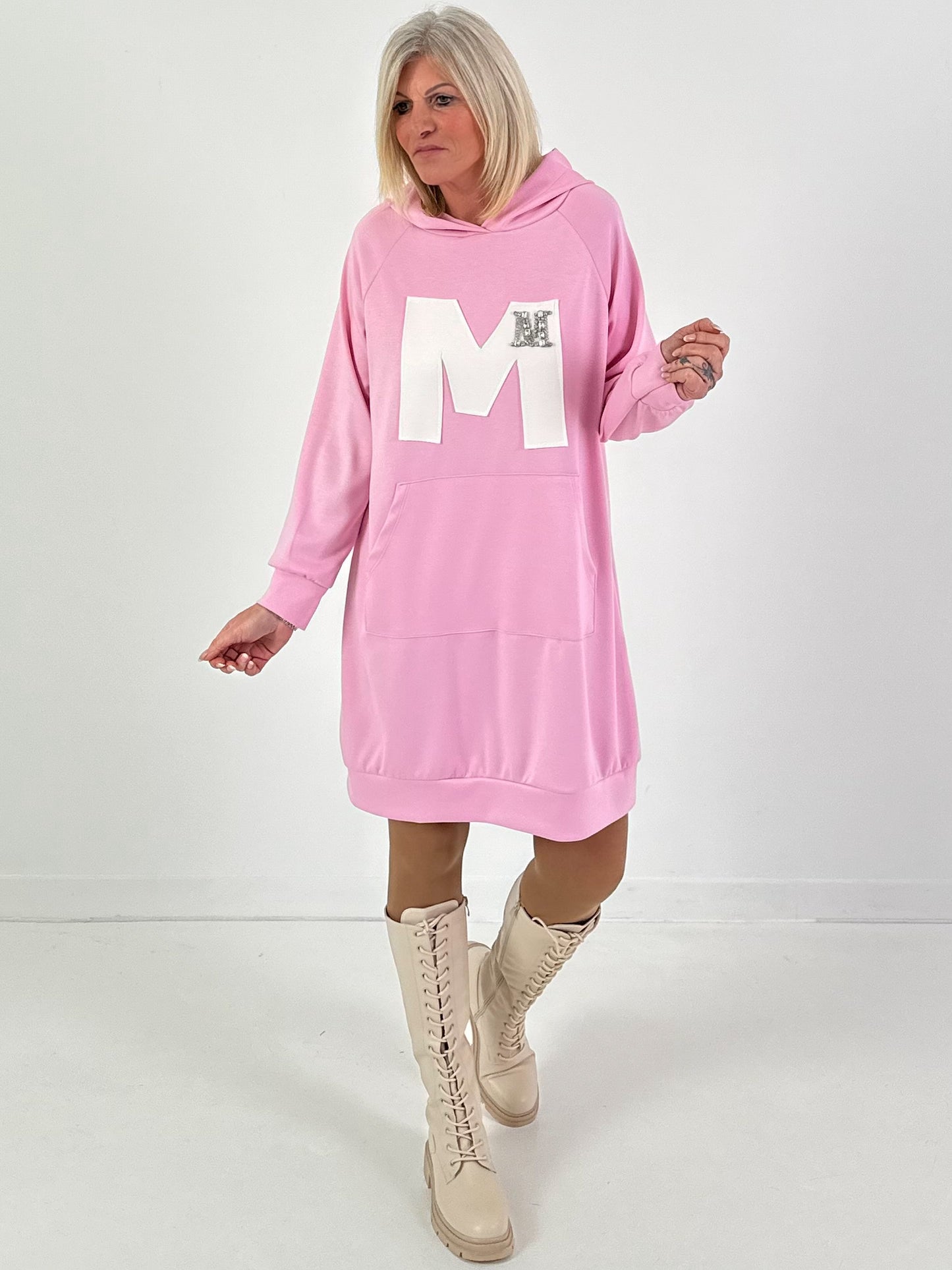 Long Hoodie/Kleid Modell "Edition M" - candy