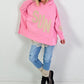 Oversized hoodie model "SUN" - pink
