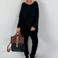 Backpack in vintage leather look - black