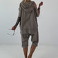 Linen Shirt with Off-Shoulder Cut-Outs Leo - beige