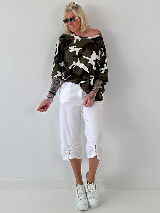 Poncho Shirt camouflage - khaki mehrfarbig