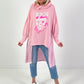 Hoodie Modell "Sparkle Skull" - rosa