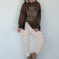Oversized Hoodie Be Yourself - mokka