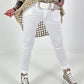 Basic Jogpants mit Bindeband - weiss