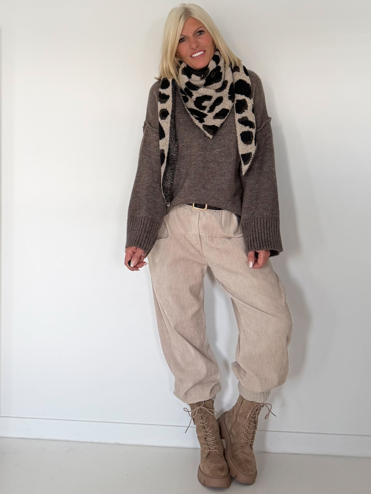Kuscheliger Pullover - taupe