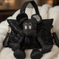 Stylish bag with many special details - black