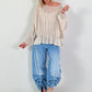 Tunic with flounce hem - beige