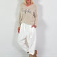 V-hals pullover model "Always Authentic" - beige