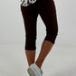 Capri Pants with Tie - chocolate