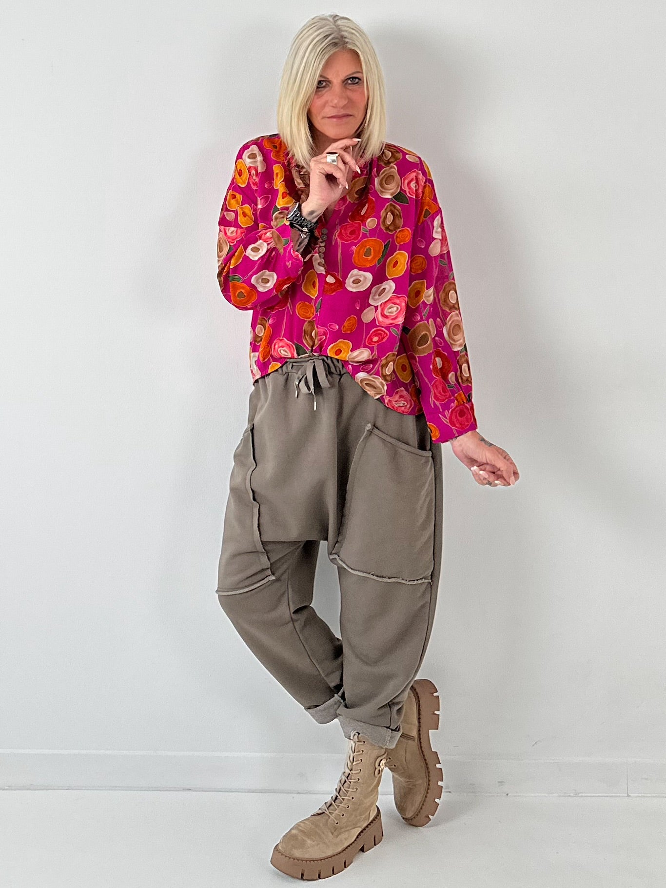 Tuniek model "Flower" - roze-veelkleurig