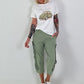 T-Shirt Magnifique - weiss-khaki