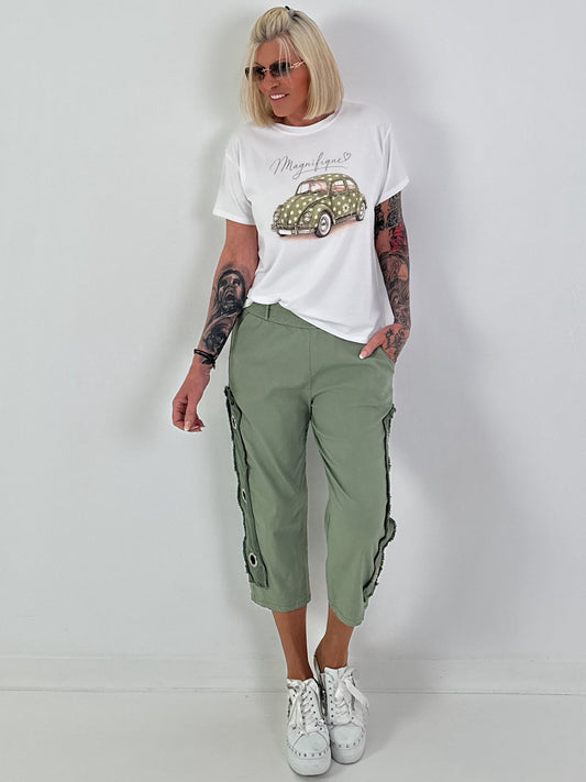 T-Shirt Magnifique - weiss-khaki
