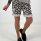 Sweat Short Leo mit Nieten - beige