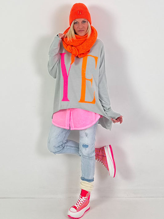 Oversized shirt model “YEAH” - gray