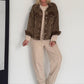 Oversized Cordjacke - coffee
