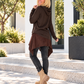 Ribbed hoodie - mokka