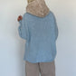 Faux-Fur Balaclava mit Strickkragen - beige