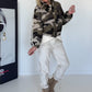 Bomberjacke im Camouflage-Look - oliv-beige-mehrfarbig