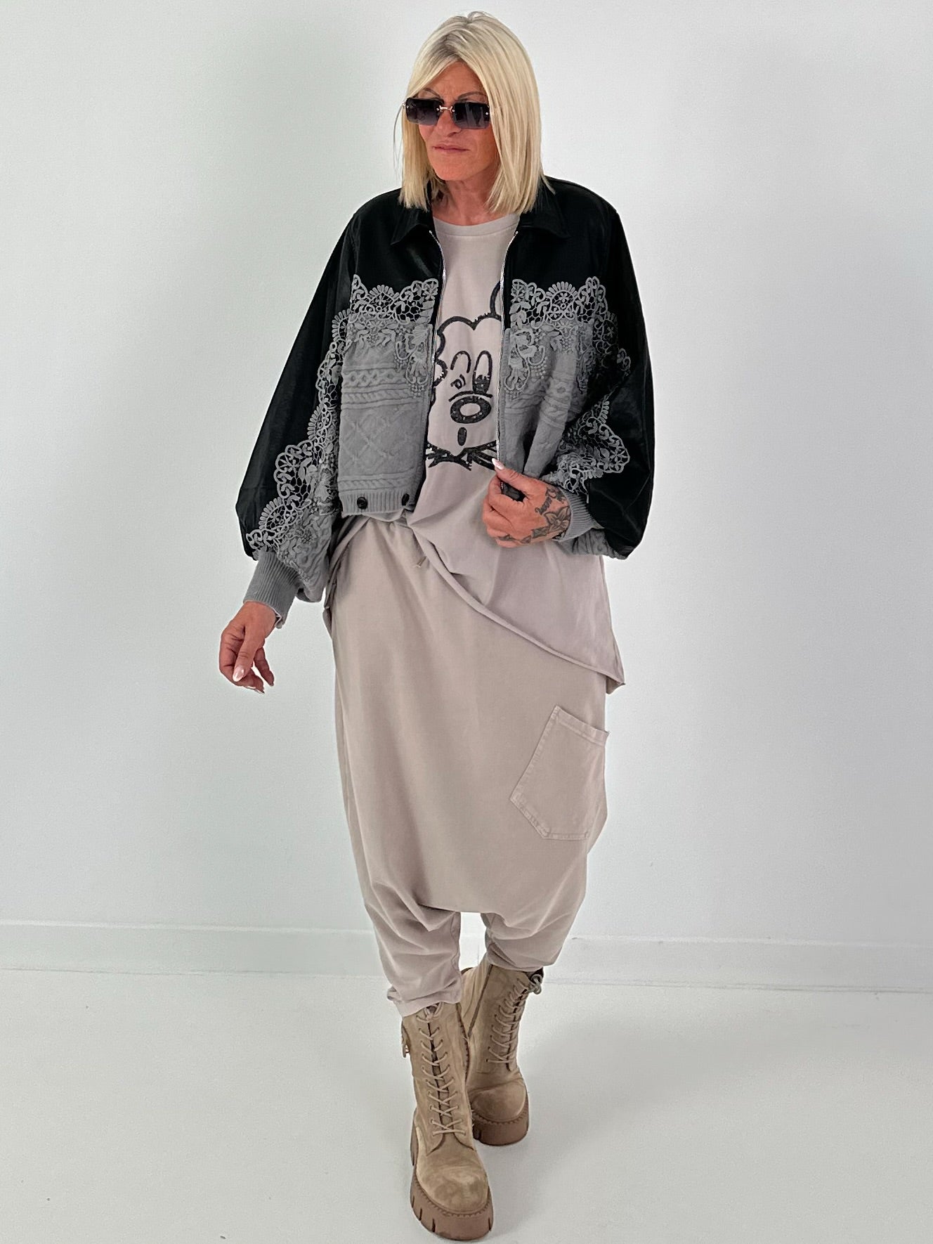 1 Jacke 2 Looks - schwarz-grau