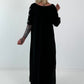 T-Shirt Kleid mit Ösen -schwarz