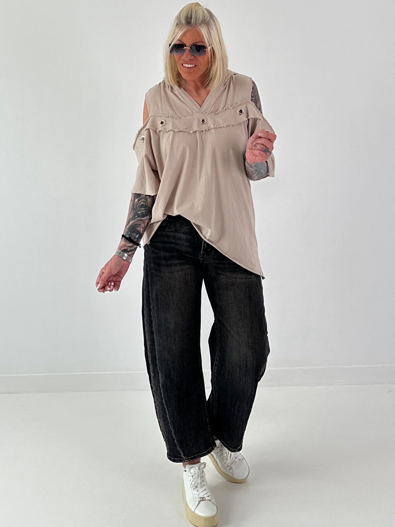 Ballon Jeans Hose - schwarz
