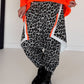 Haremhose im Leo-Print - grau-mehrfarbig