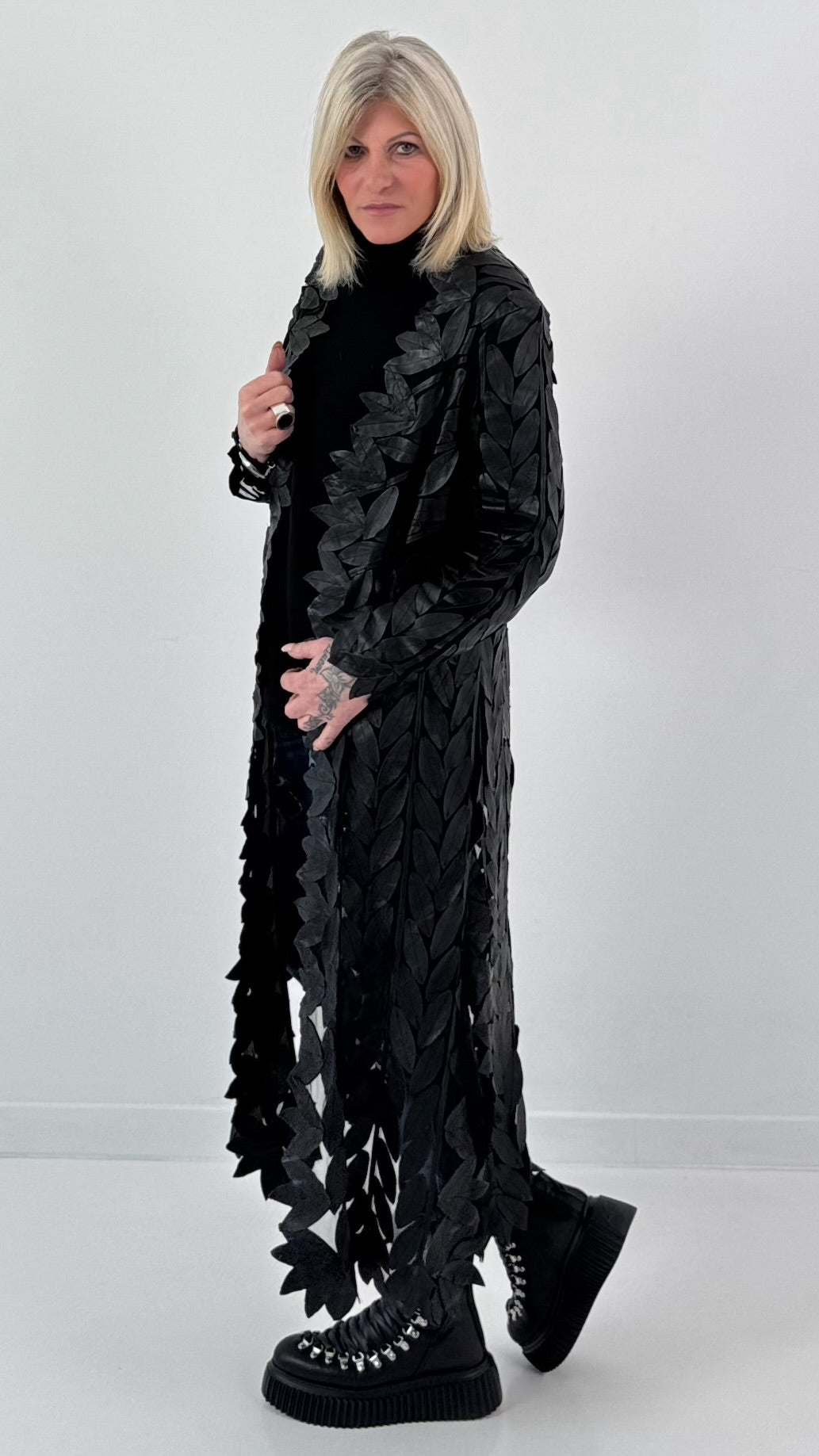 Leren jas model "Stil-Authentic" - zwart