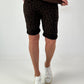 Kurze Hose im Leo Look- schoko