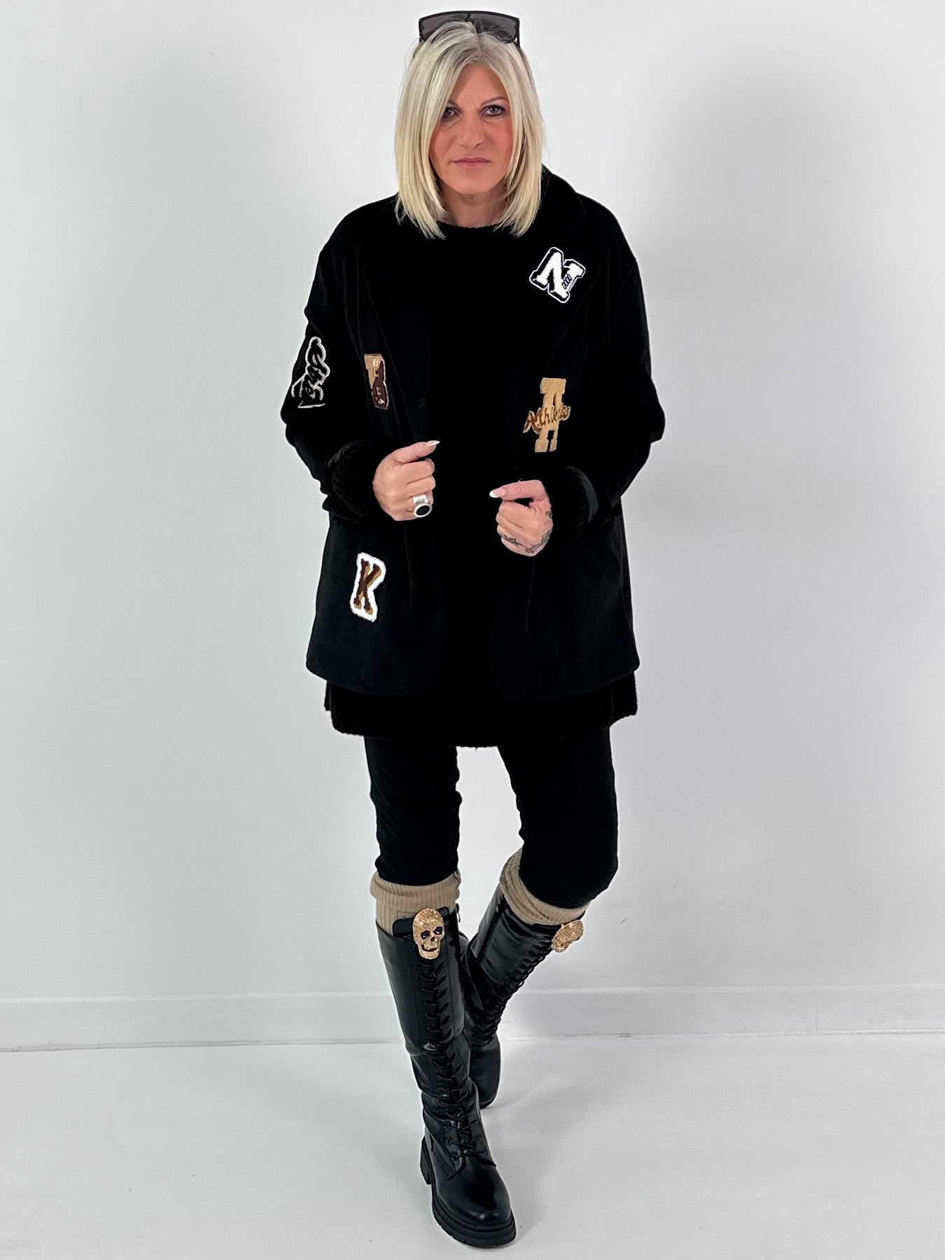 Blazer model “Catch the Patch” - zwart