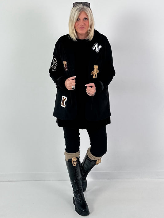 Blazer model “Catch the Patch” - zwart