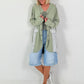 Oversized Leinen-Military Blazer - khaki
