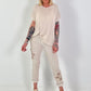 T-Shirt mit Rückenschleife - beige