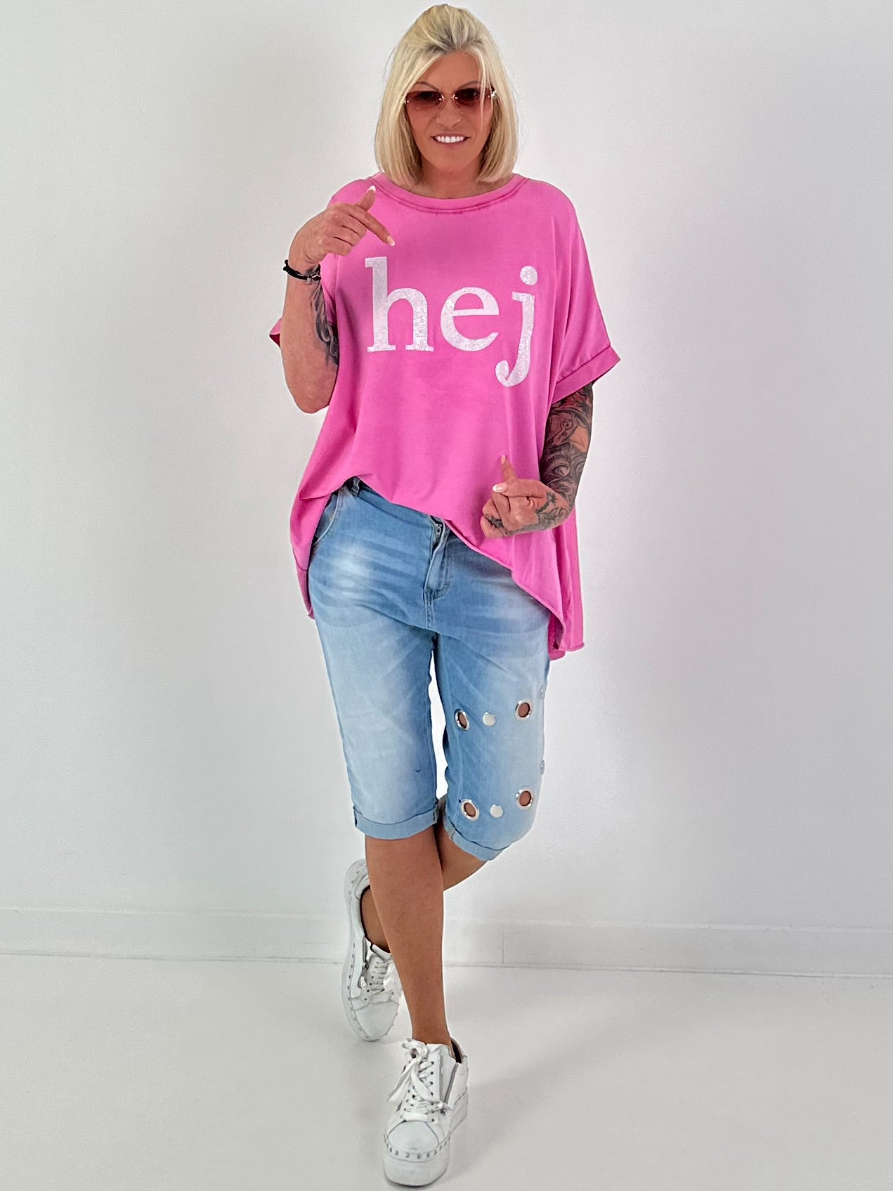 T-shirt Hey - pink