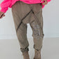Sweat Baggy mit Strassapplikation - schoko