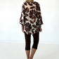 Tunika mit Print - beige - mokka