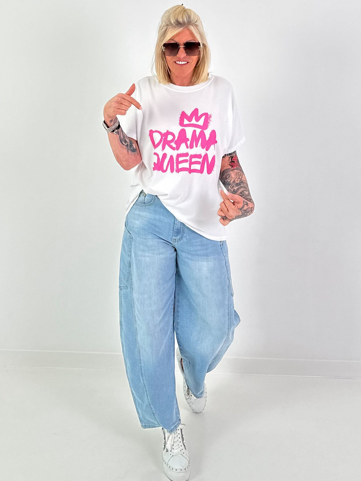 T-Shirt Drama Queen - white