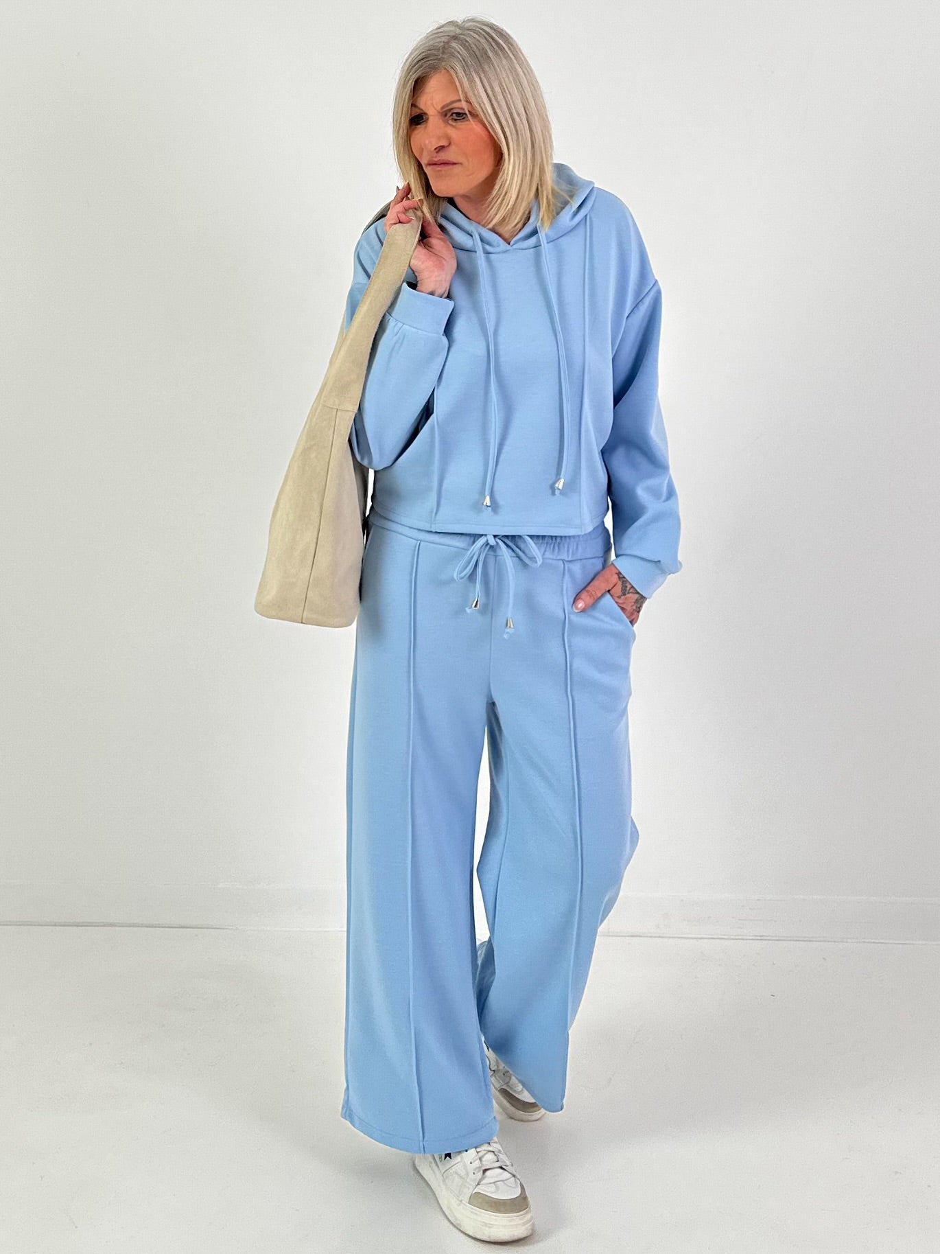 Casual suède tas - beige