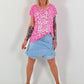 T-Shirt Leo Don't Overthink - neon pink
