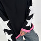 Sweatshirt mit trendigen Sternelementen- schwarz