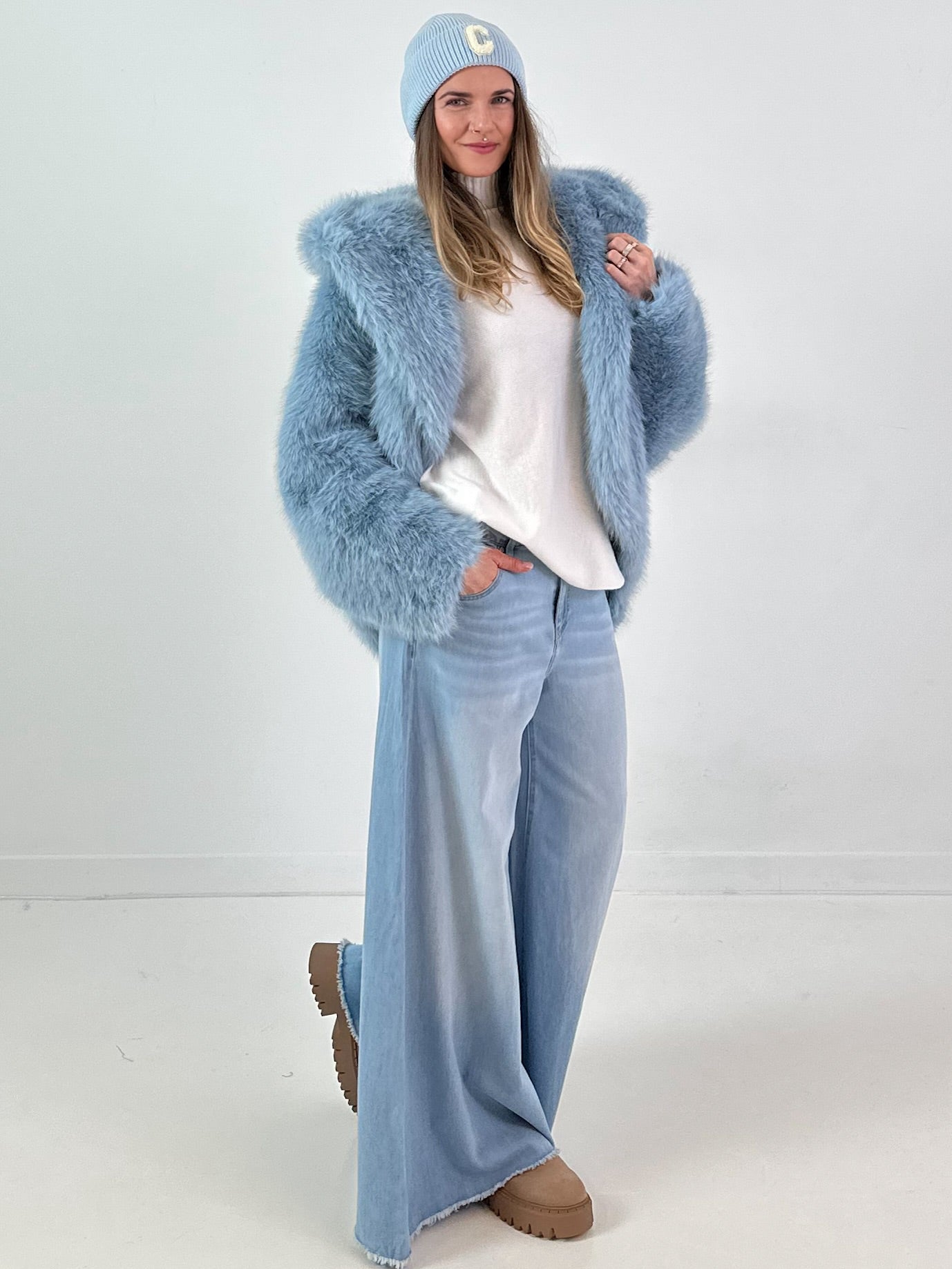 Bontjas model "Cloud 9" - blauw