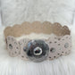 Decorative belt with stud and eyelet details - beige
