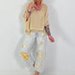 Sun-motif jeans - grey