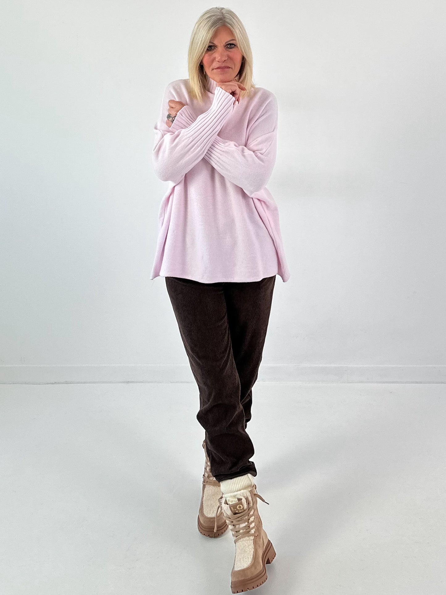 Pullover Modell "Lounge Lane" - rosa